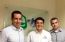 Gelson Popazoglo, diretor Comercial da GTA, entre Flavio Louro, direror da E-HTL, e André Santos, gestor de Marketing da empresa